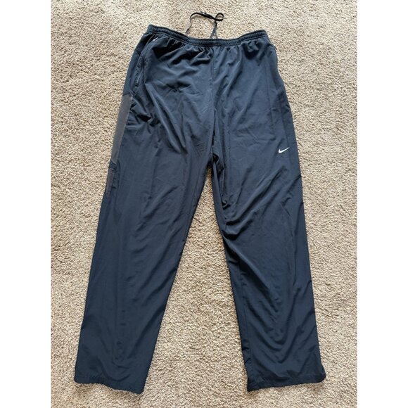 Nike Sweatpants Adult Large Nike Fit Black Side Zip Track Workout Jogging Pant - Picture 1 of 8